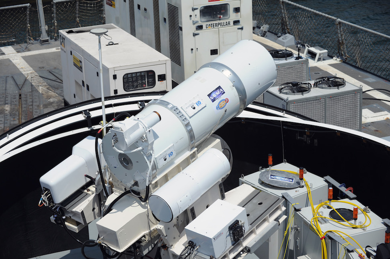 Illustration for article titled The US Navy is finally deploying giant lasers
